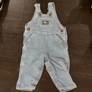 Vintage OshKosh B'gosh Blue and White Pinstripe Overalls